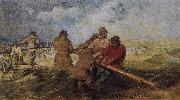Ilia Efimovich Repin Volga River on the storm oil on canvas
